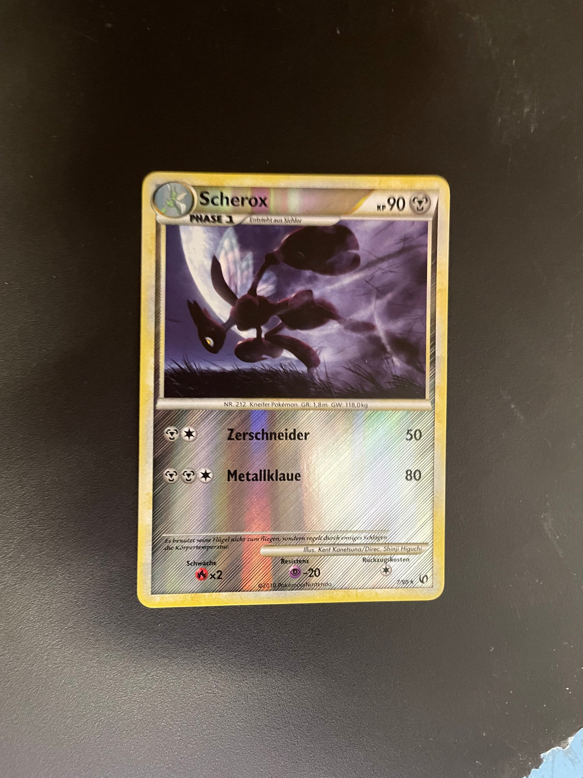 Pokemon Karte Revers Scherox 7/90 Deutsch