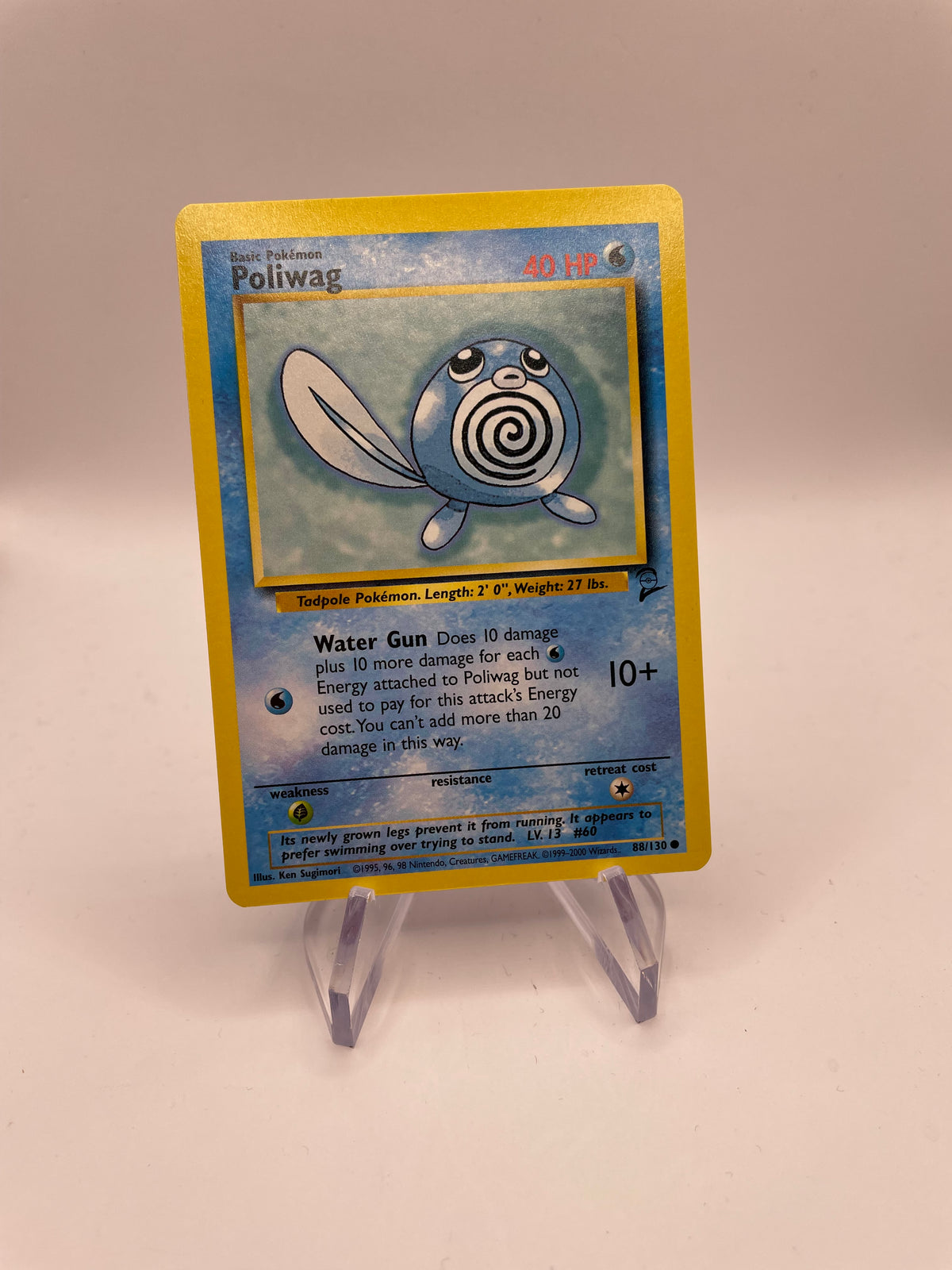 Pokemon Karte Base Set 2 Poliwag 88/130 Englisch