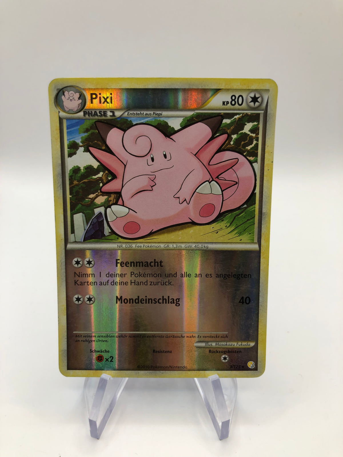 Pokemon Karte Revers Pixi 3/123 Deutsch