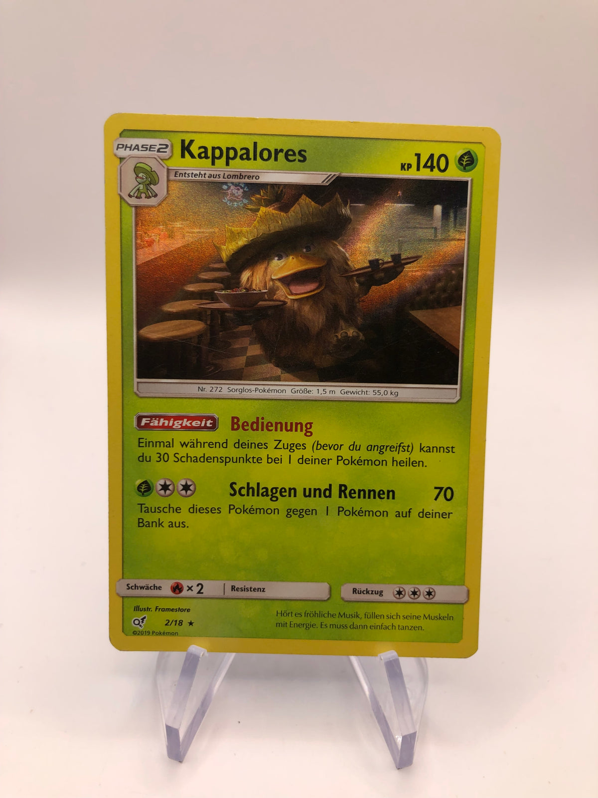 Pokemon Karte Holo Kappalores 2/18 Deutsch
