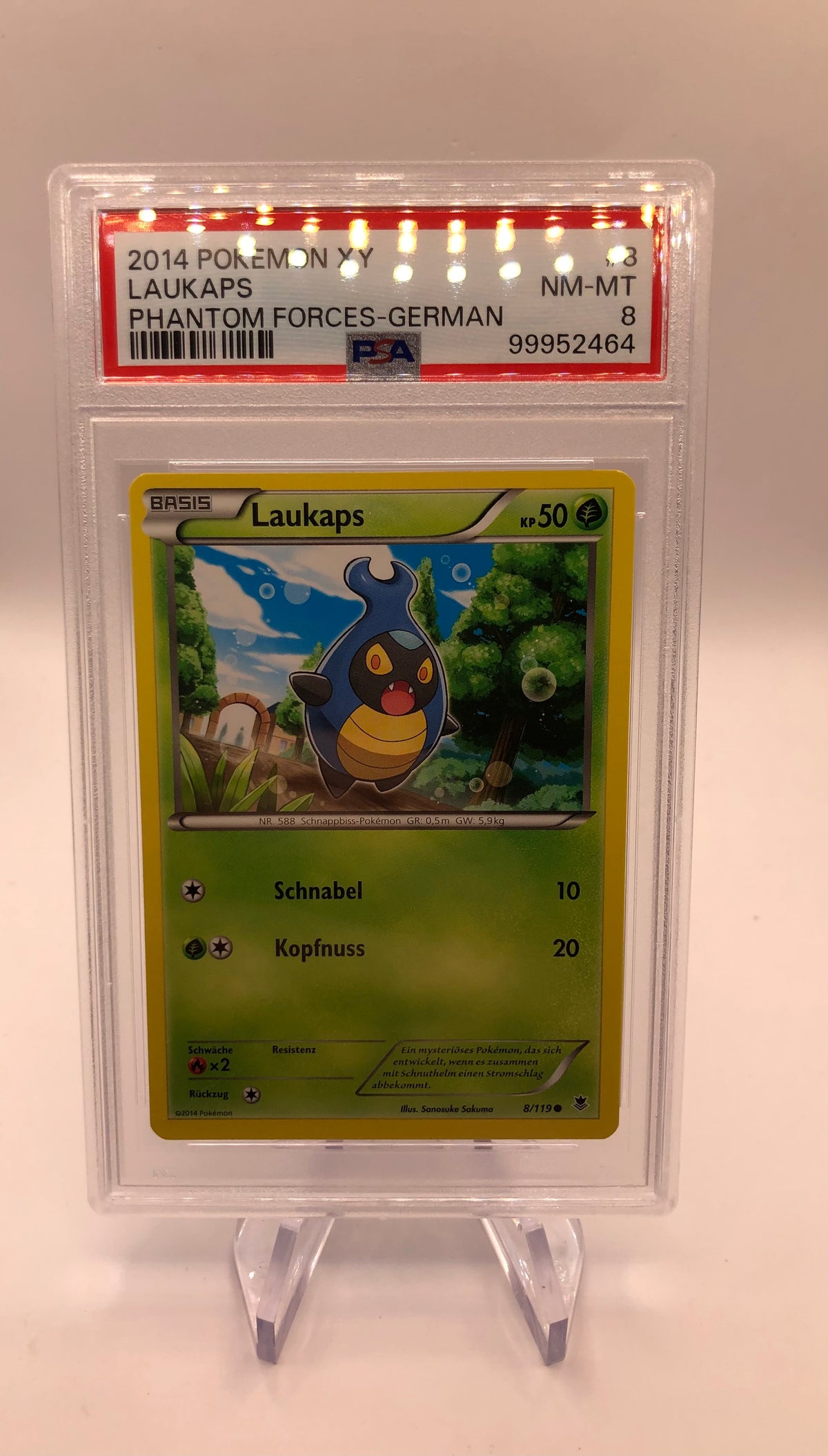Pokemon Karte Psa 8 Laukaps 8/119 Deutsch
