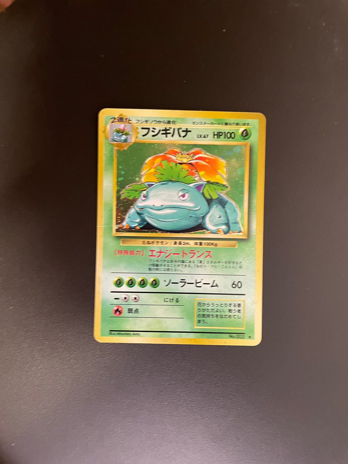 Pokemon Karte Holo Bisaflor No.003 Japanisch