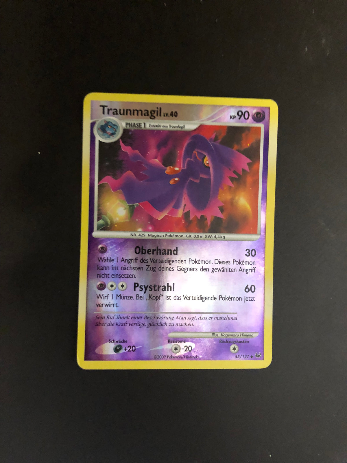 Pokemon Karte Revers Traunmagil 55/127  Deutsch