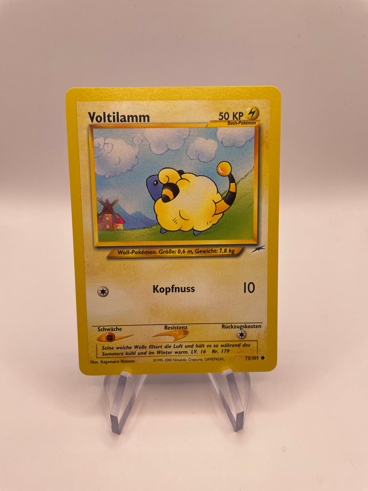 Pokemon Karte Voltilamm Neo Destiny 75/105 Deutsch