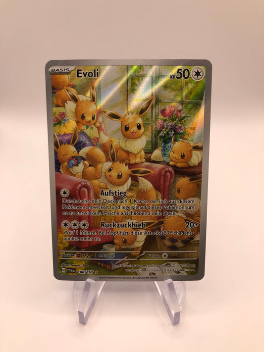 Pokemon Karten Art-Rare Evoli 188/167 Deutsch
