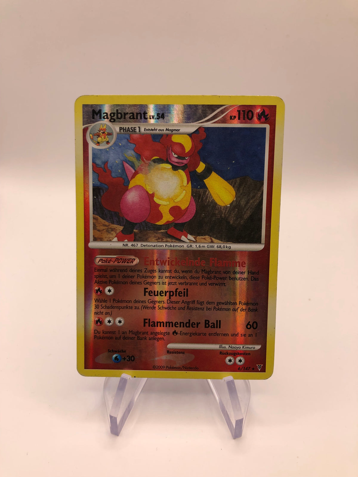 Pokemon Karte Revers Magbrant 6/147 Deutsch