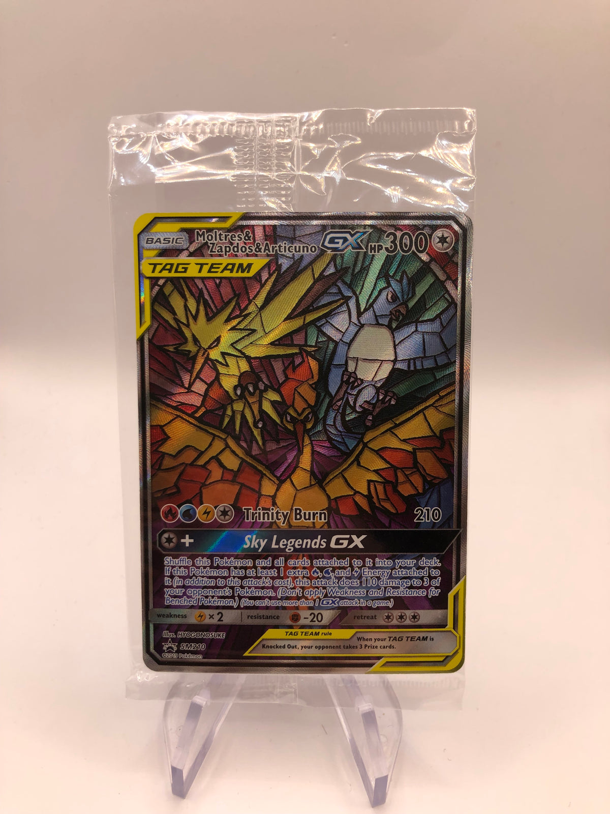 Pokemon Karte GX Alt-Art Promo Tag Team Moltres&Zapdos&Articuno SM210 Englisch