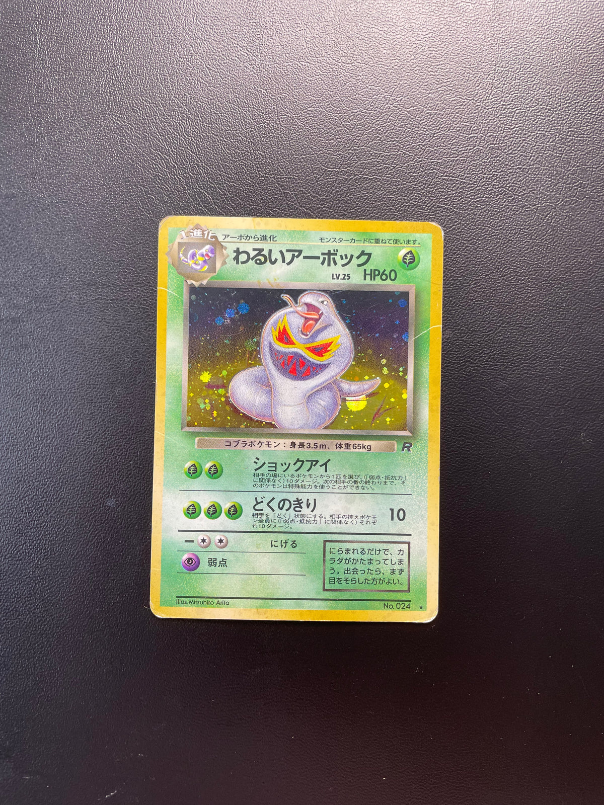 Pokemon Karte Holo Dark Arbok No.24 Japanisch