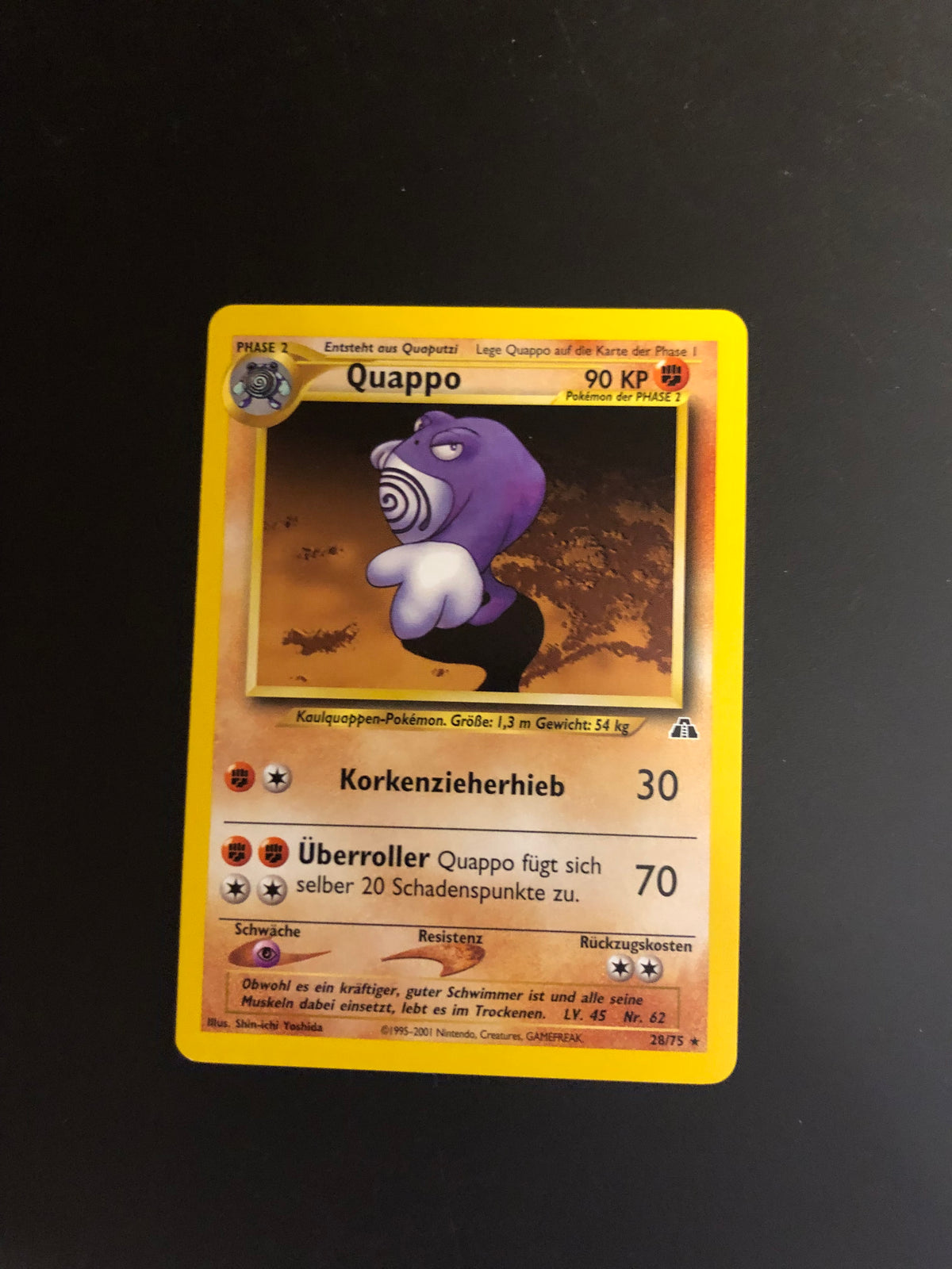 Pokemon Karte Quappo 28/75 Deutsch