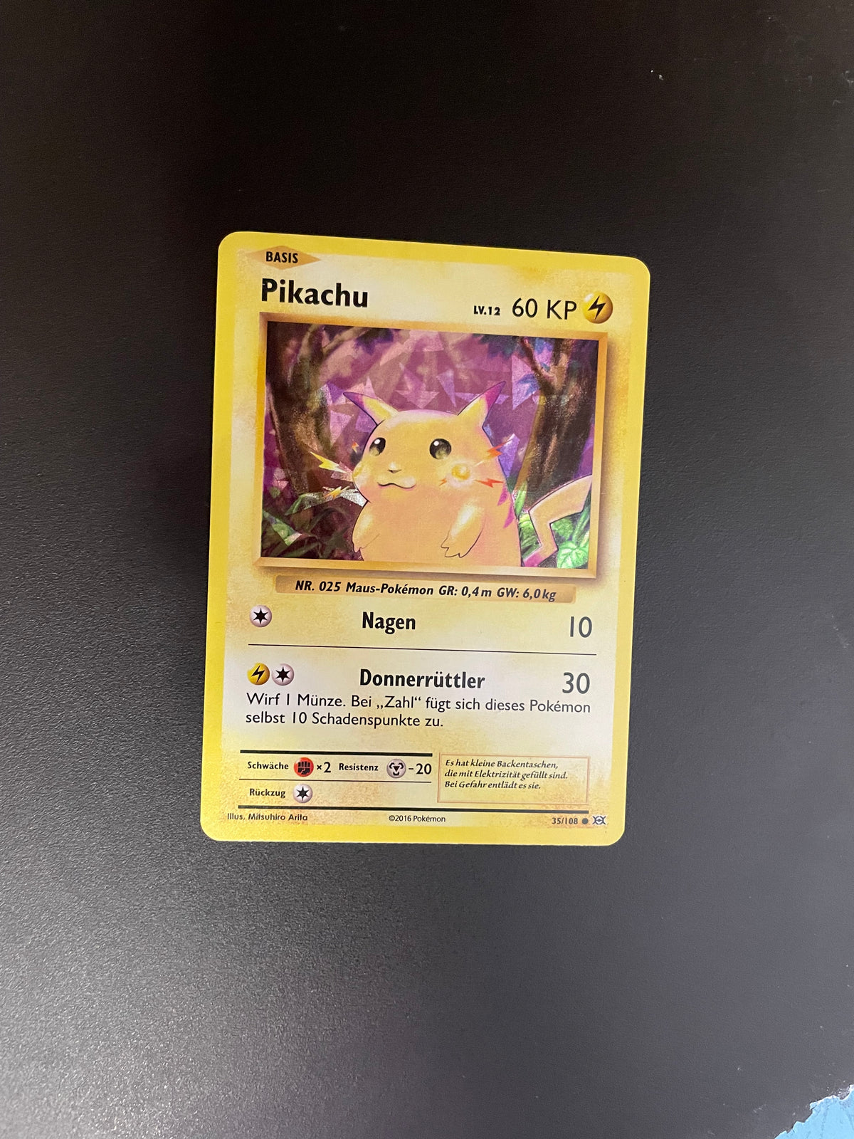 Pokemon Karte Cracked Ice Holo Pikachu 35/108 Deutsch