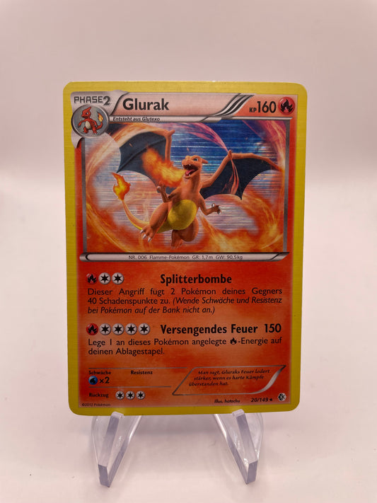 Pokemon Karte Holo Glurak 20/149 Deutsch