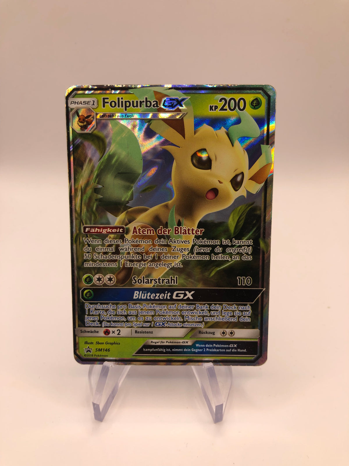 Pokémon Karte GX Promo Folipurba SM146 Deutsch