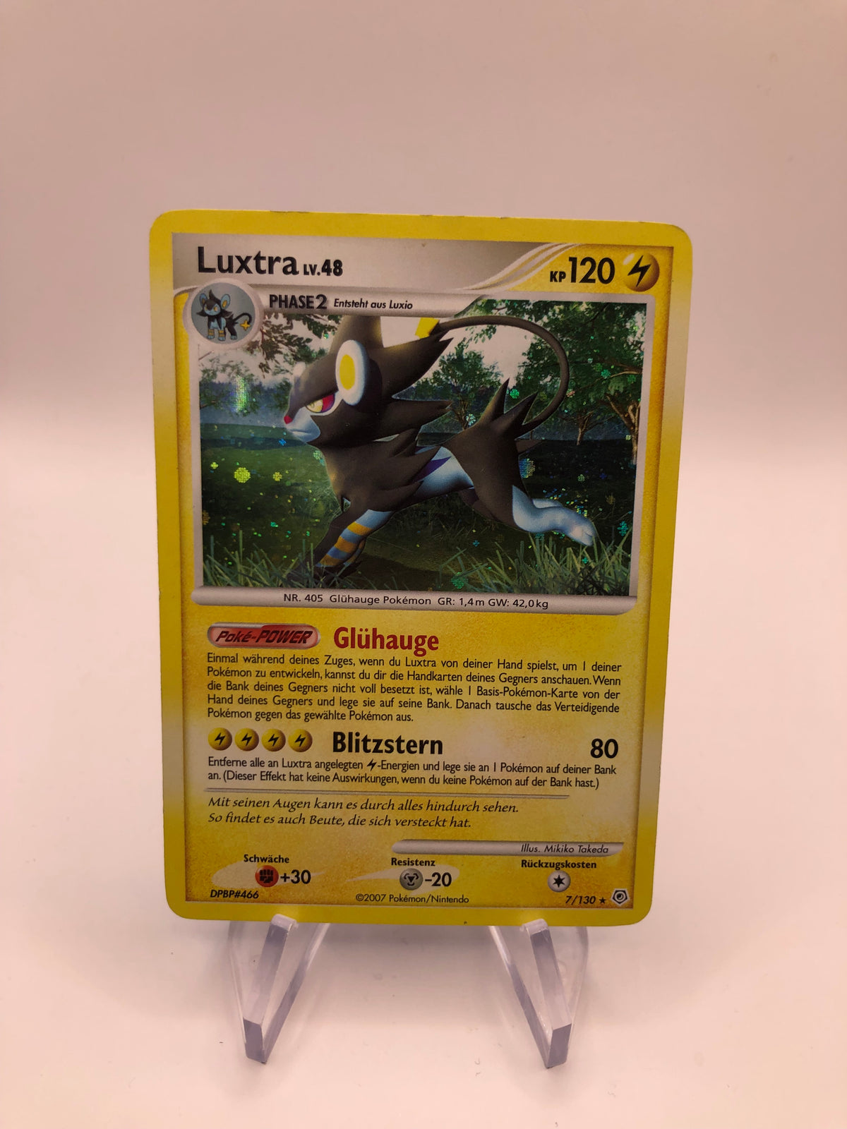 Pokemon Karte Holo Luxtra 7/130 Deutsch