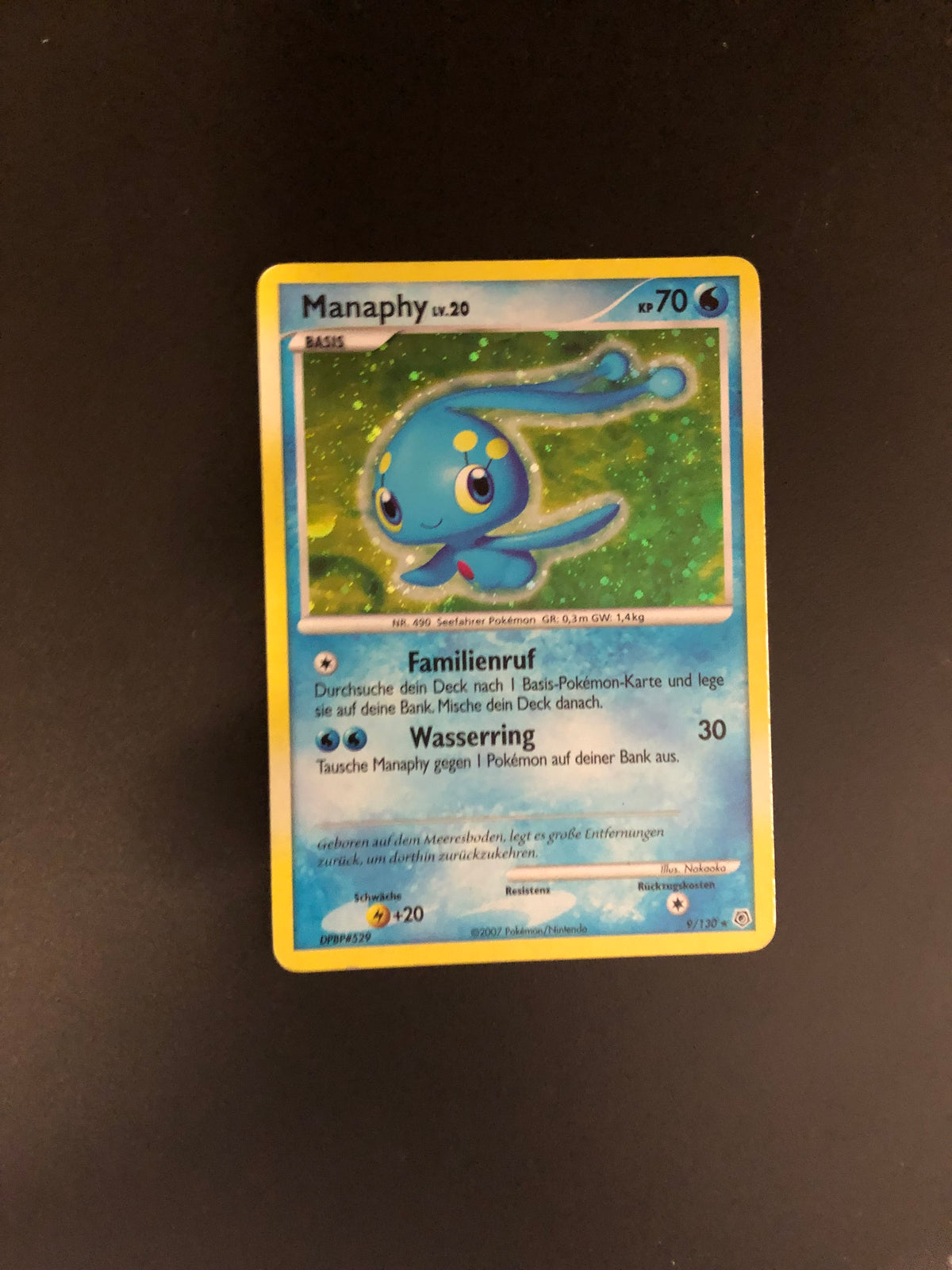 Pokemon Karte holo Manaphy 9/130 Deutsch