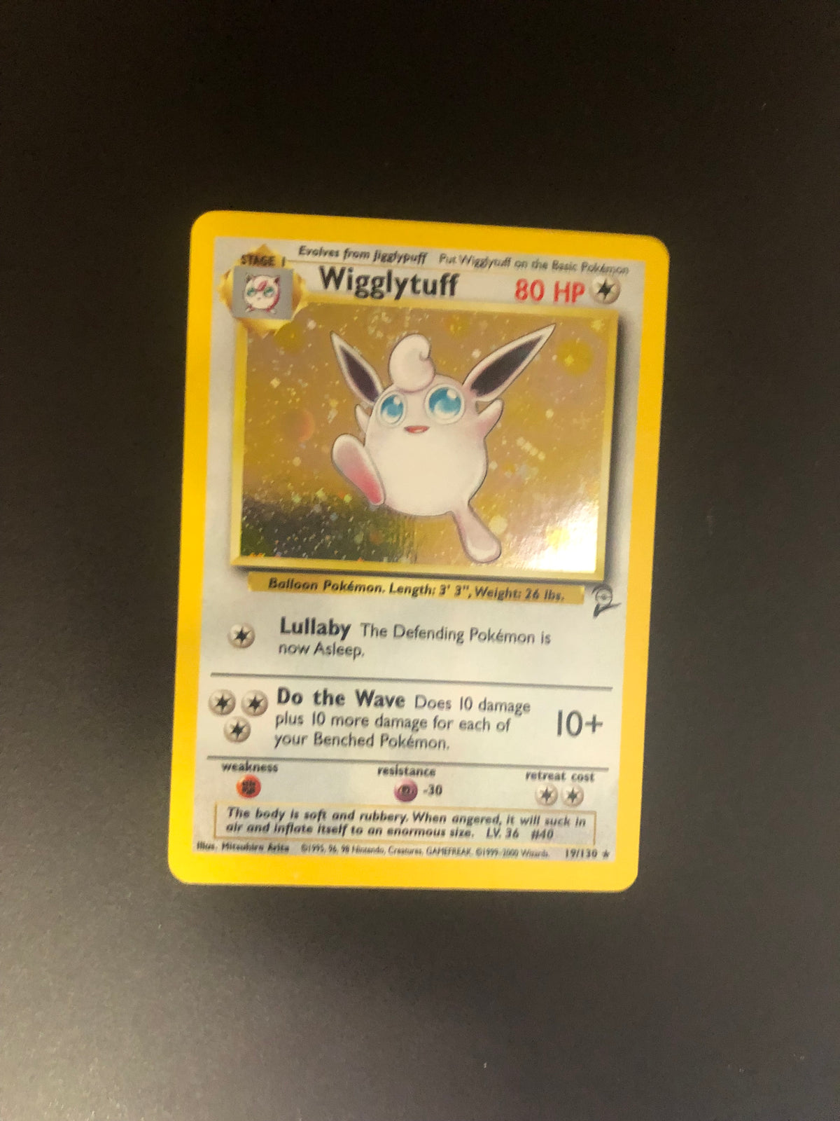 Pokemon Karten Holo Knuddeluff 19/130 Englisch