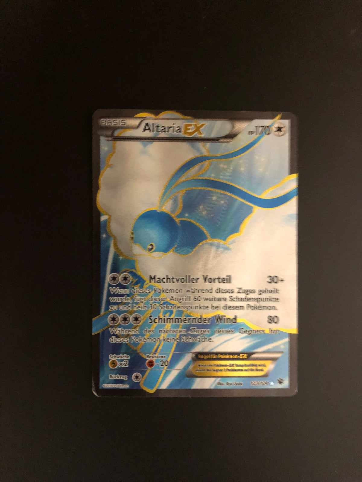Pokemon Karte EX Fullart Altaria 123/124 Deutsch
