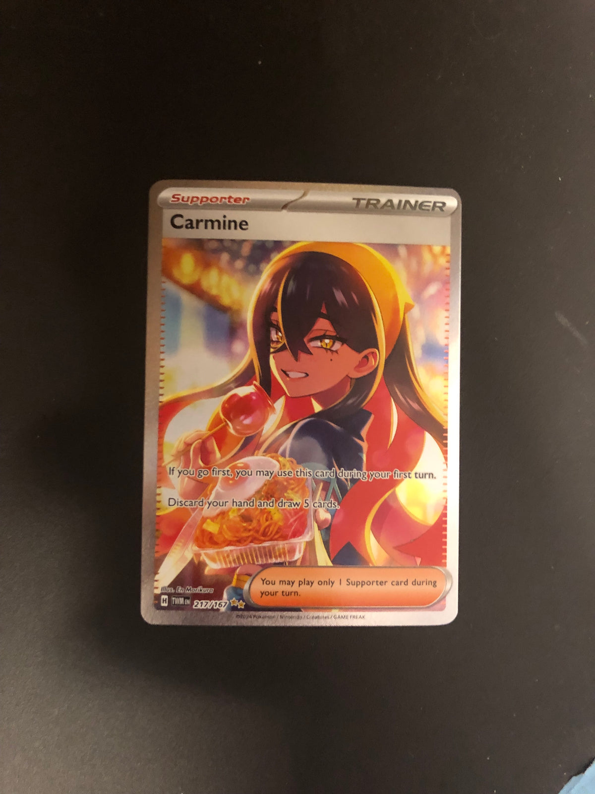 Pokemon Karte Trainer Carmine 217/167 Englisch