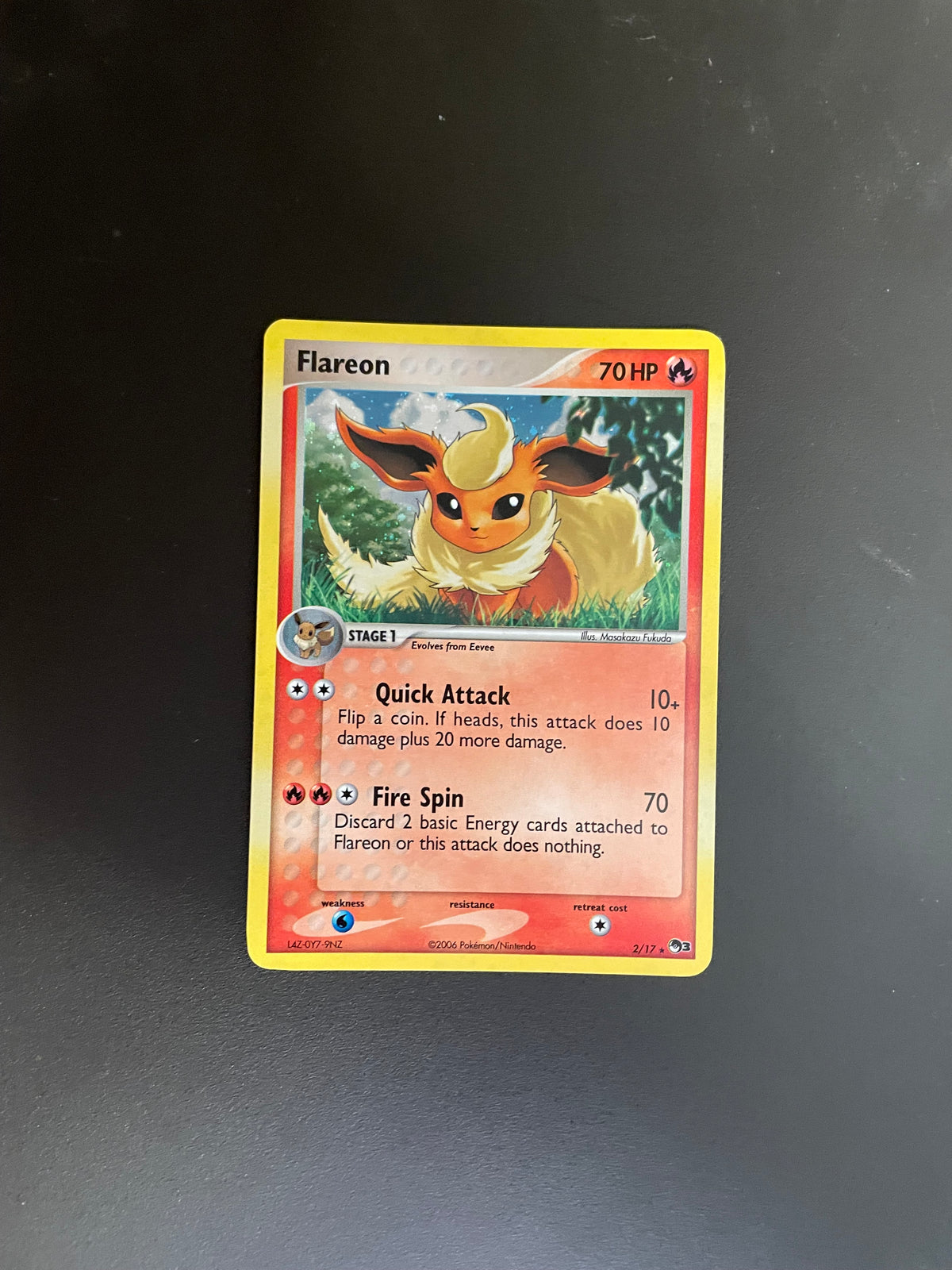 Pokemon Karte POP 3 Holo Flamara 2/17 Englisch