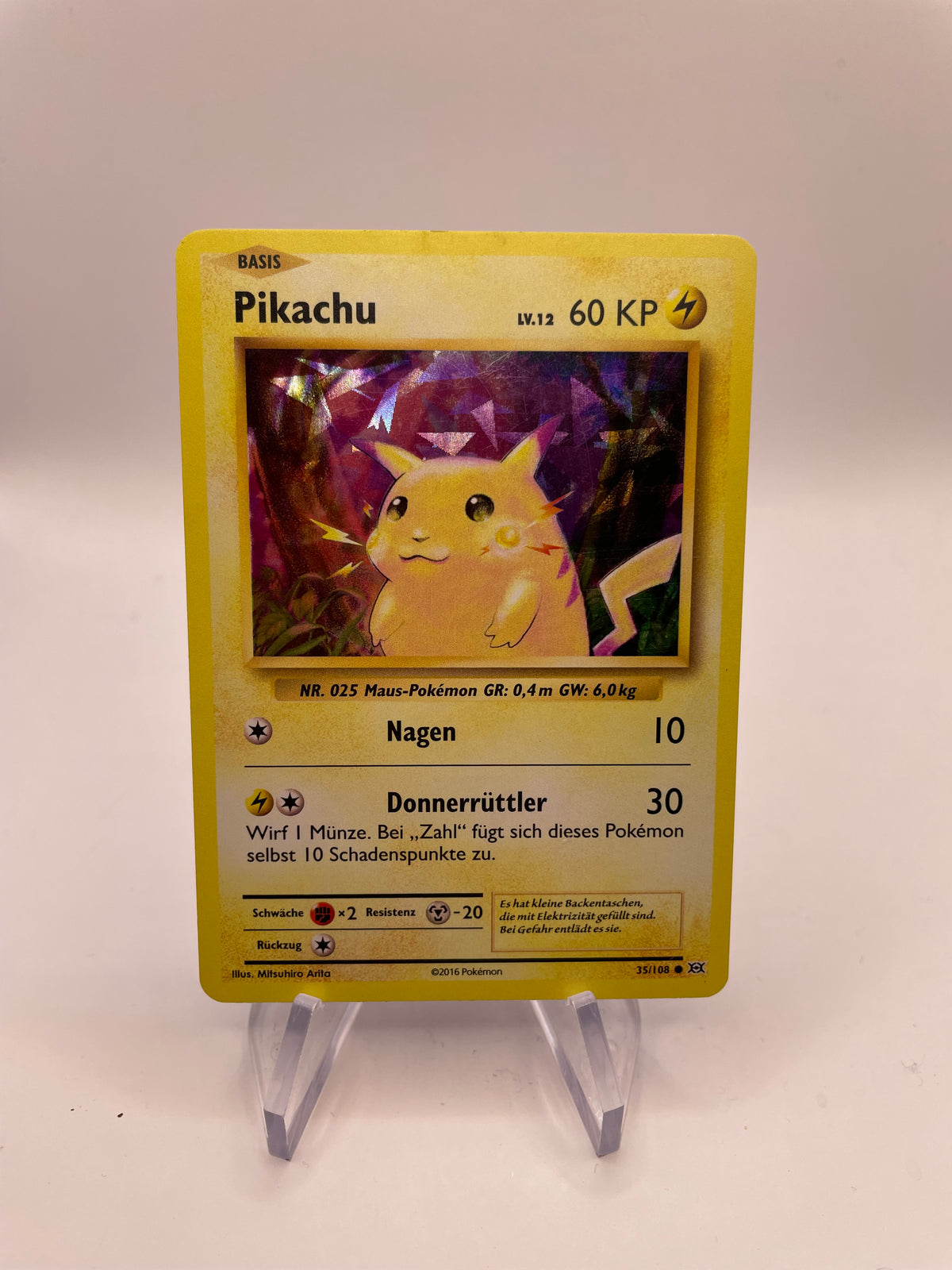 Pokemon Karte Cracked Ice Holo Pikachu 35/108 Deutsch