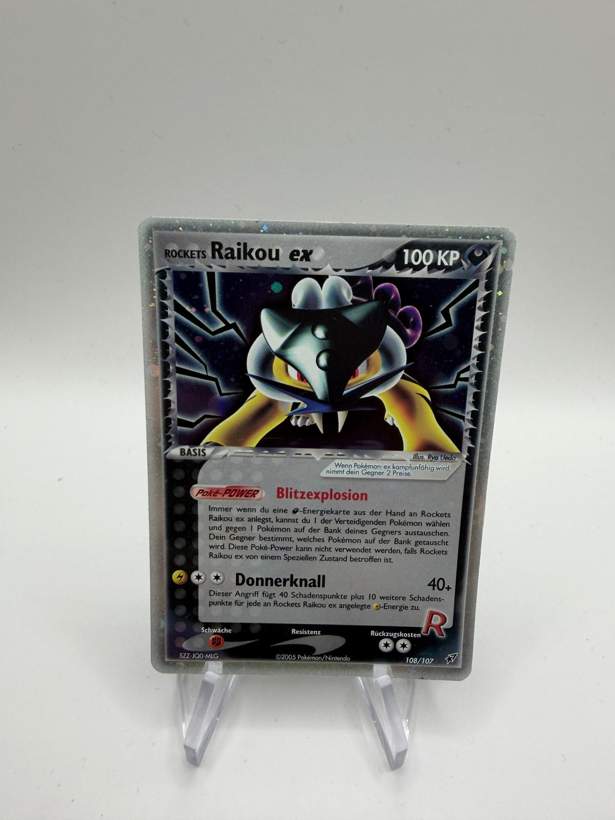 Pokemon Karte ex Rockets Raikou 108/107 Deutsch