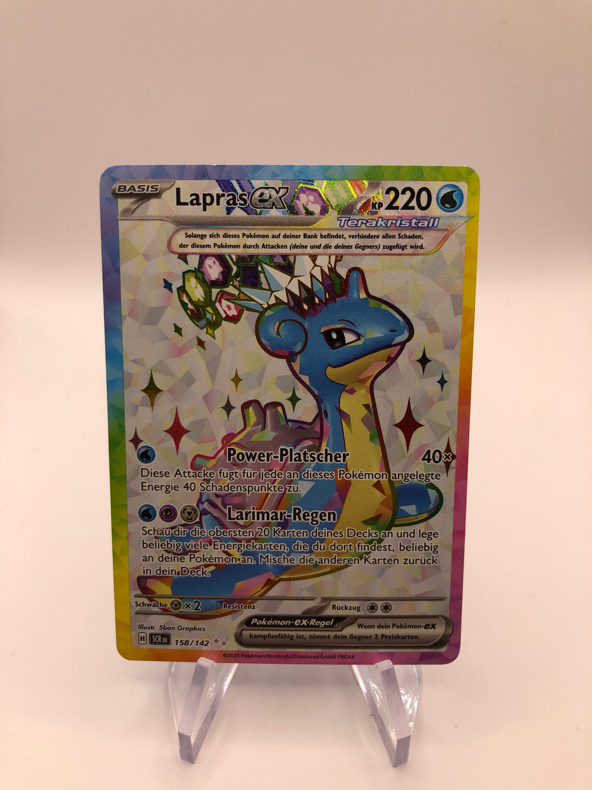 Pokemon Karte Ex Fullart Lapras 158/142 Deutsch