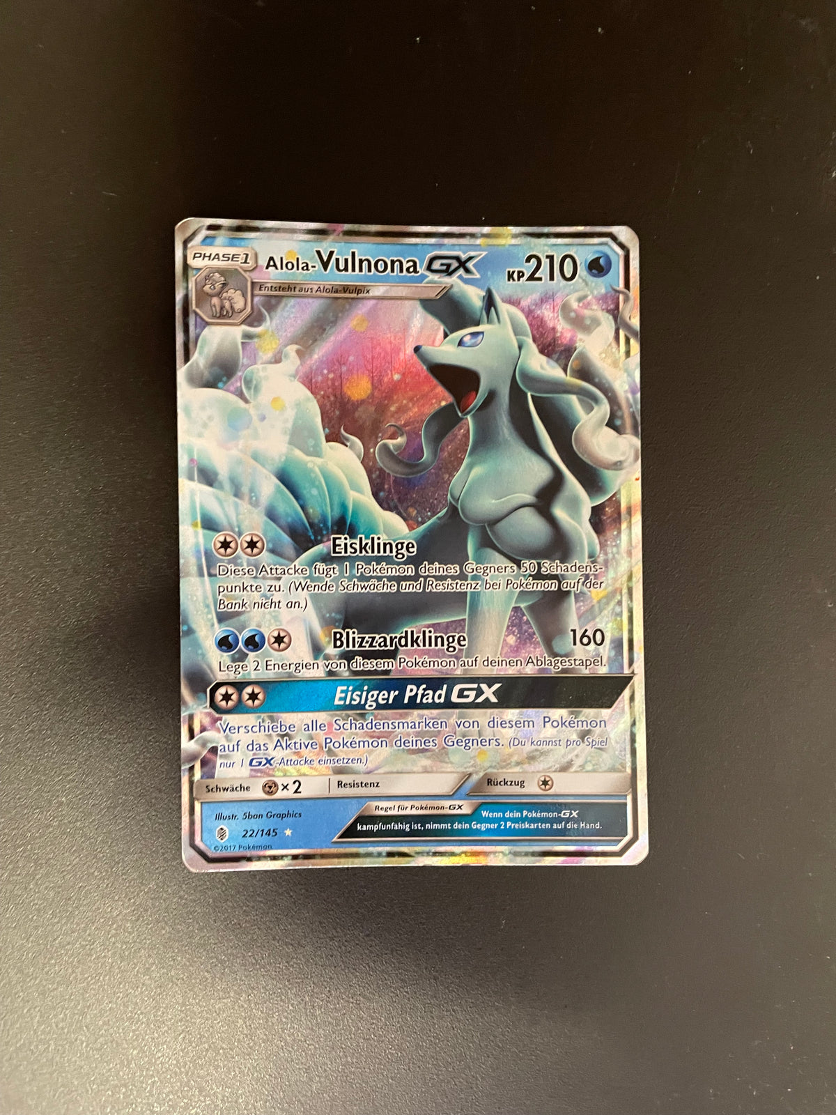 Pokemon Karte GX Vulnona 22/145 Deutsch