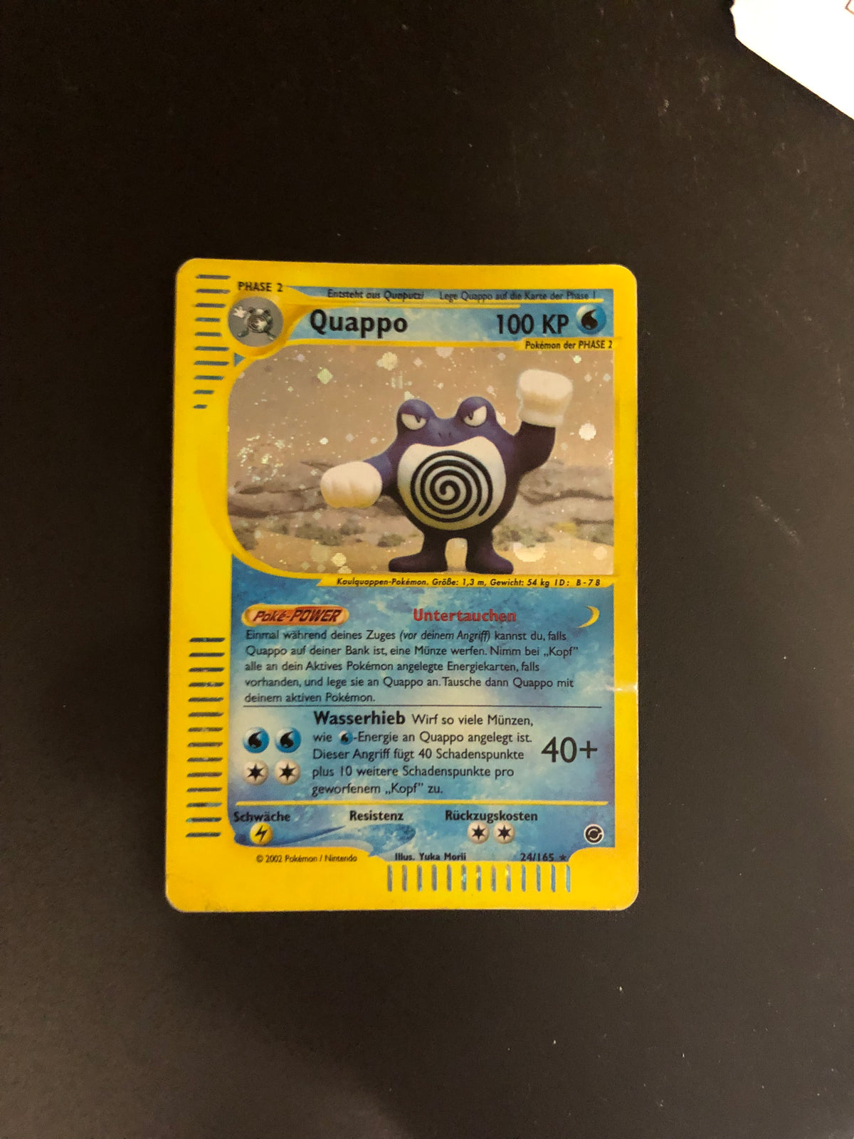 Pokemon Karte Holo E-Series Quappo 24/165 Deutsch