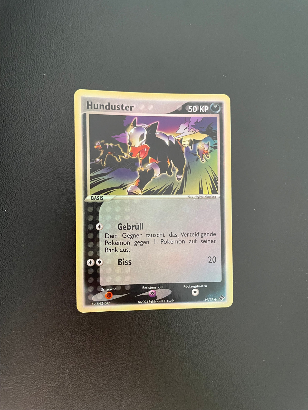 Pokemon Karte Revers Hunduster 59/97 Deutsch
