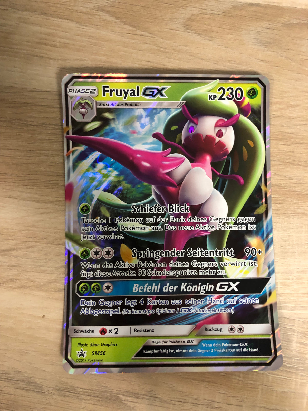 Pokemon Karte XXL GX Promo Fruyal SM56 Deutsch