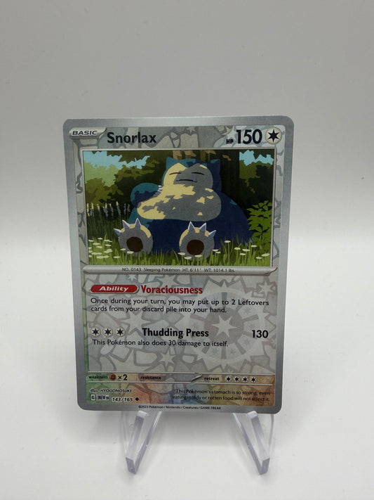 Pokemon Karte Reverse 151 Relaxo 143/165 Englisch