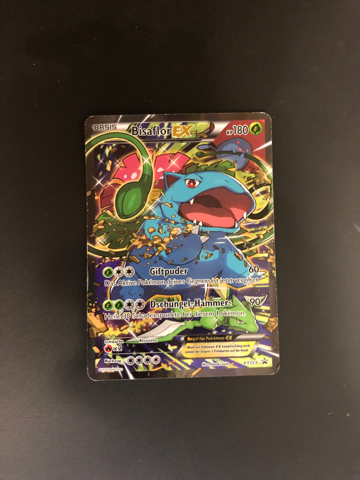 Pokemon Karte Promo EX Bisaflor XY123 Deutsch