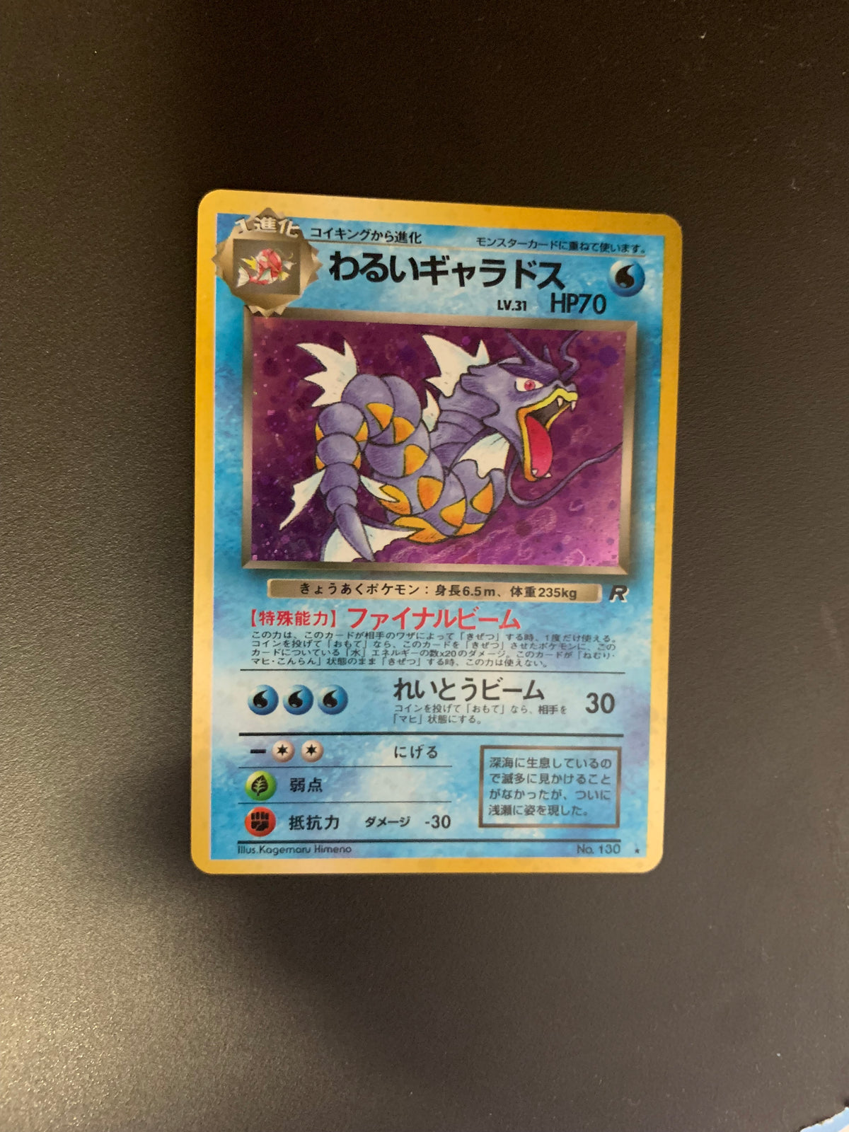 Pokemon Karte Holo dunkles Garados No.130 Japanisch