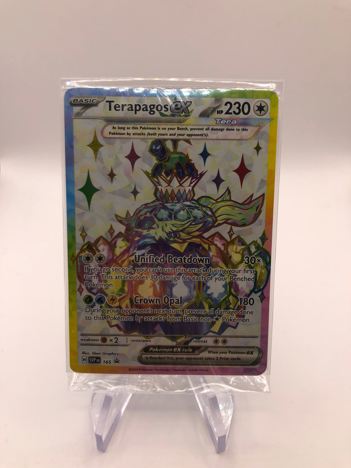 Pokemon Karte Promo EX Terapagos 165 Englisch