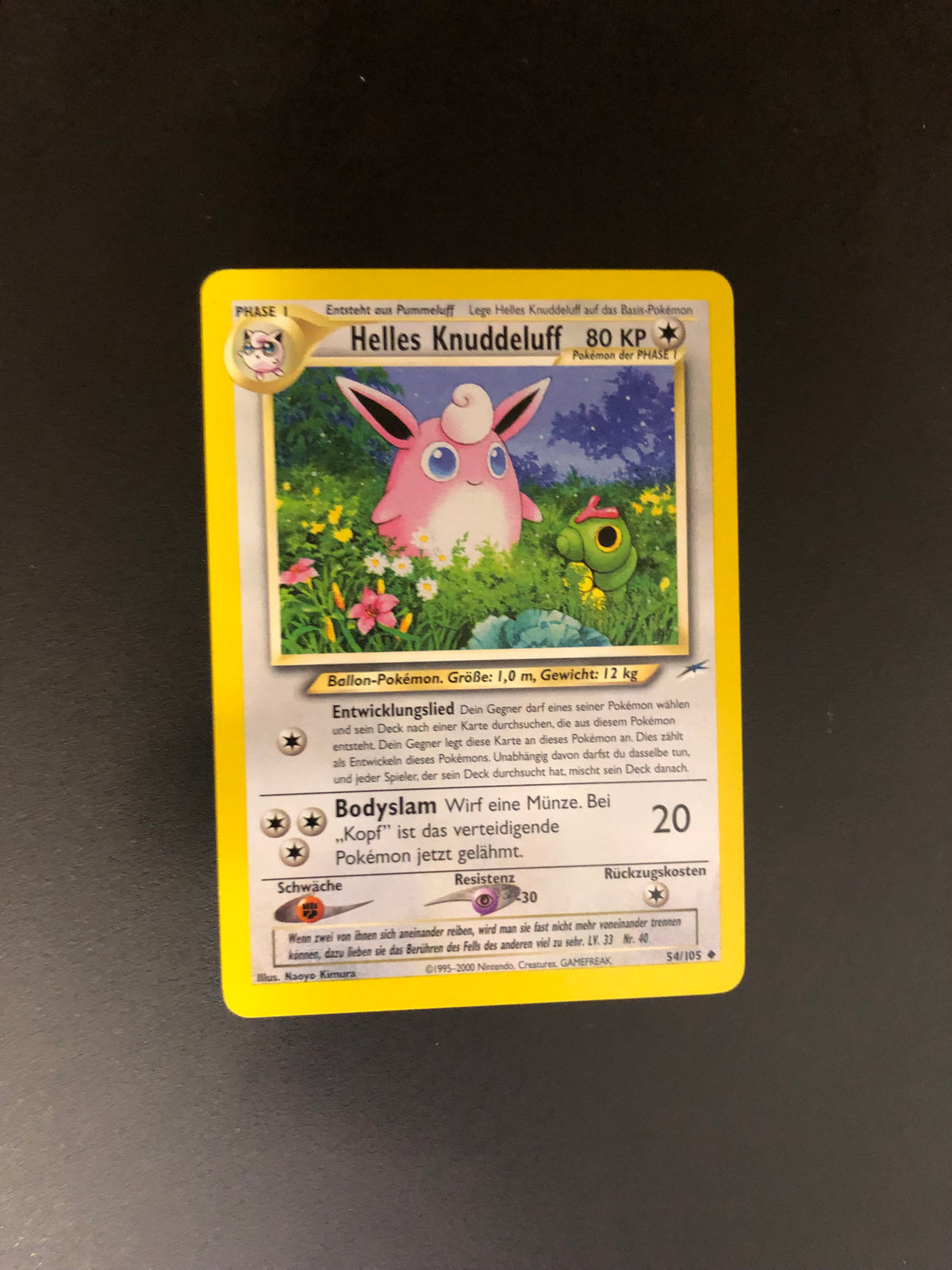 Pokemon Karte helles Knuddeluff 54/105 Deutsch