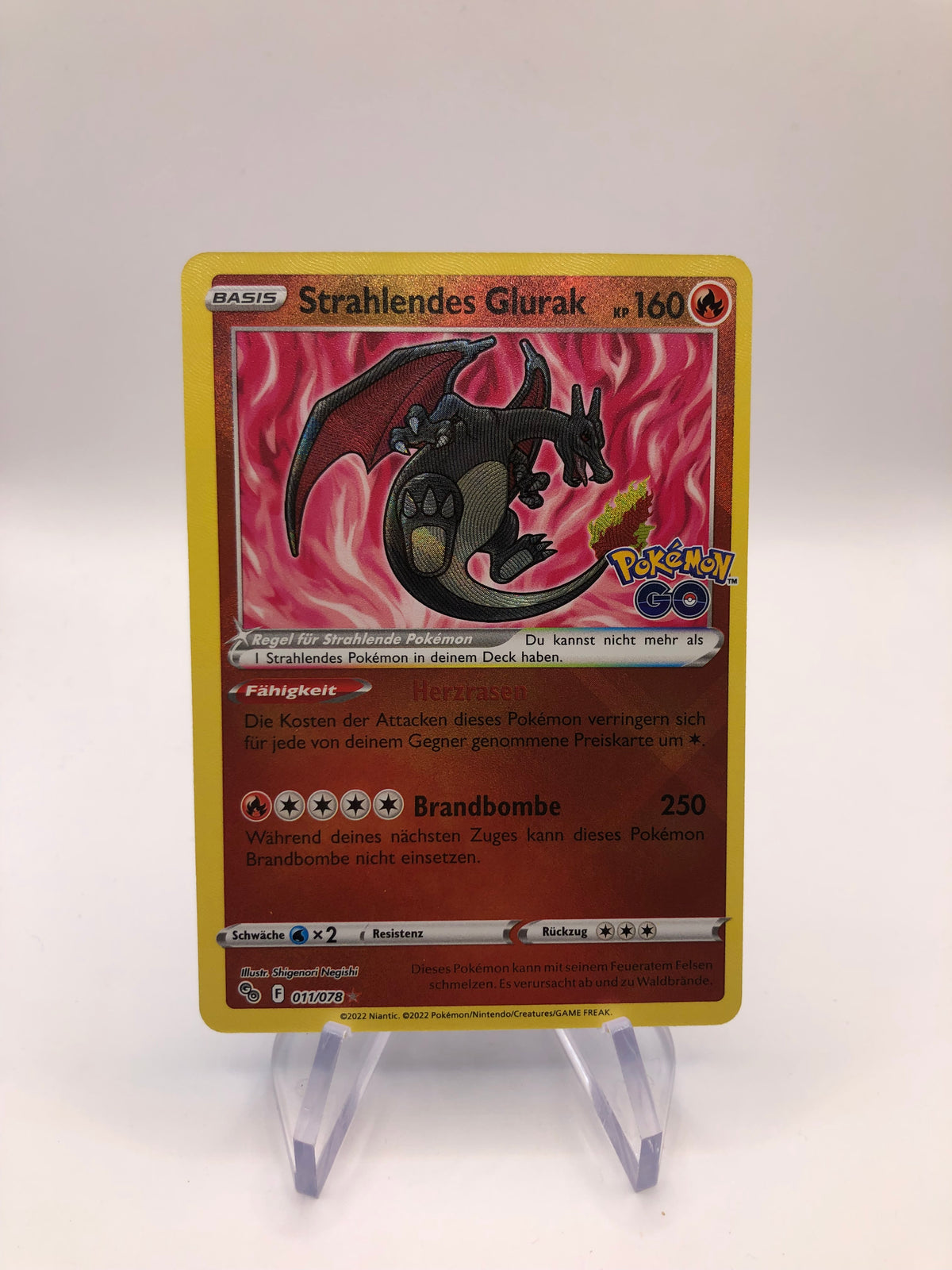 Pokemon Karte Strahlendes Glurak 11/78 Deutsch