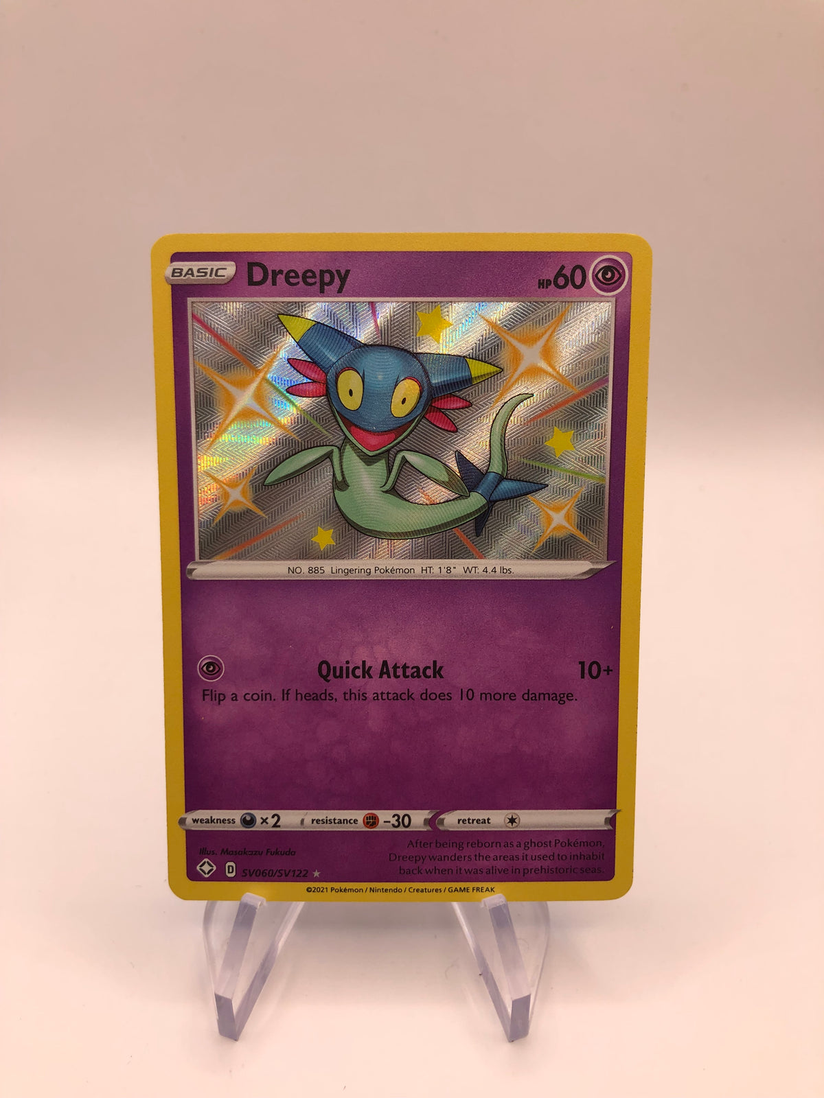Pokemon Karte Holo Dreepy SV60/SV122 Englisch