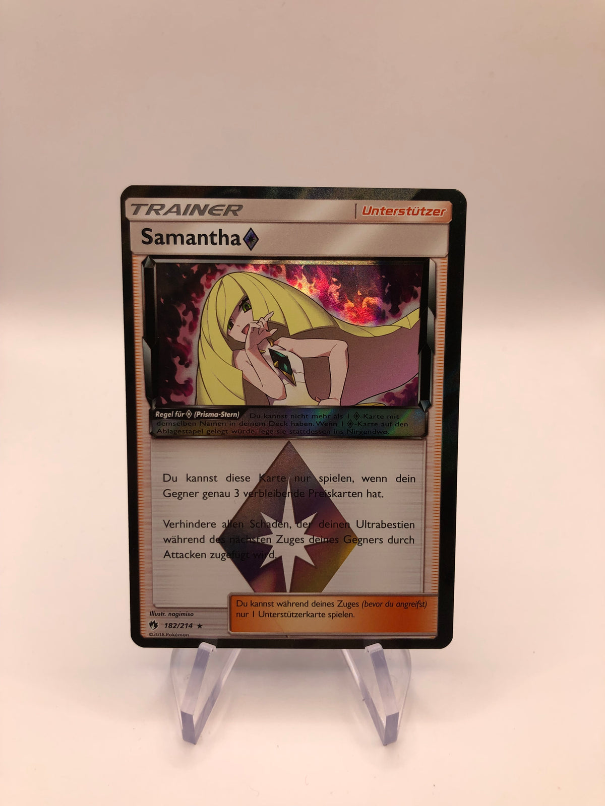 Pokemon Karte Trainer Samantha 182/214 Deutsch