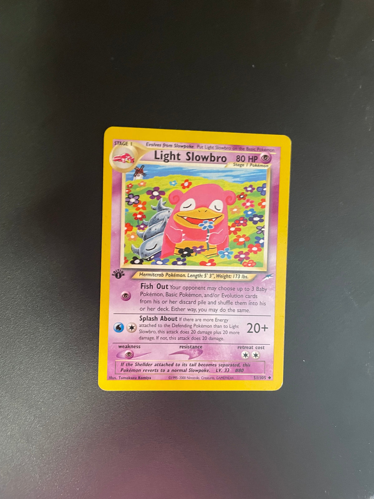 Pokemon Karte Neo Desteny 1.Edition Helles Lahmus 51/105 Englisch