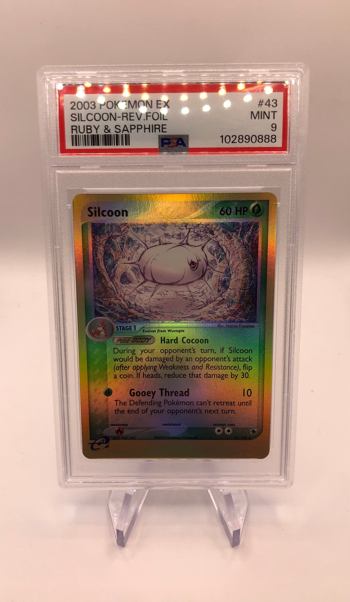 Pokemon Karte PSA 9 Revers Schaloko 43/109 Deutsch