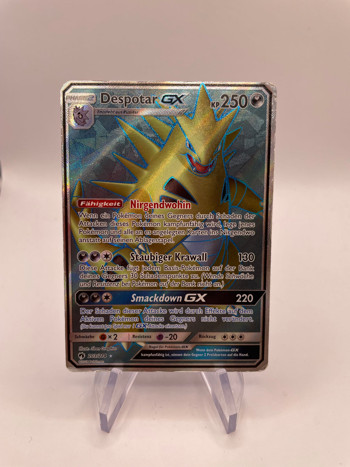 Pokemon Karte GX Despotar 203/214 Deutsch