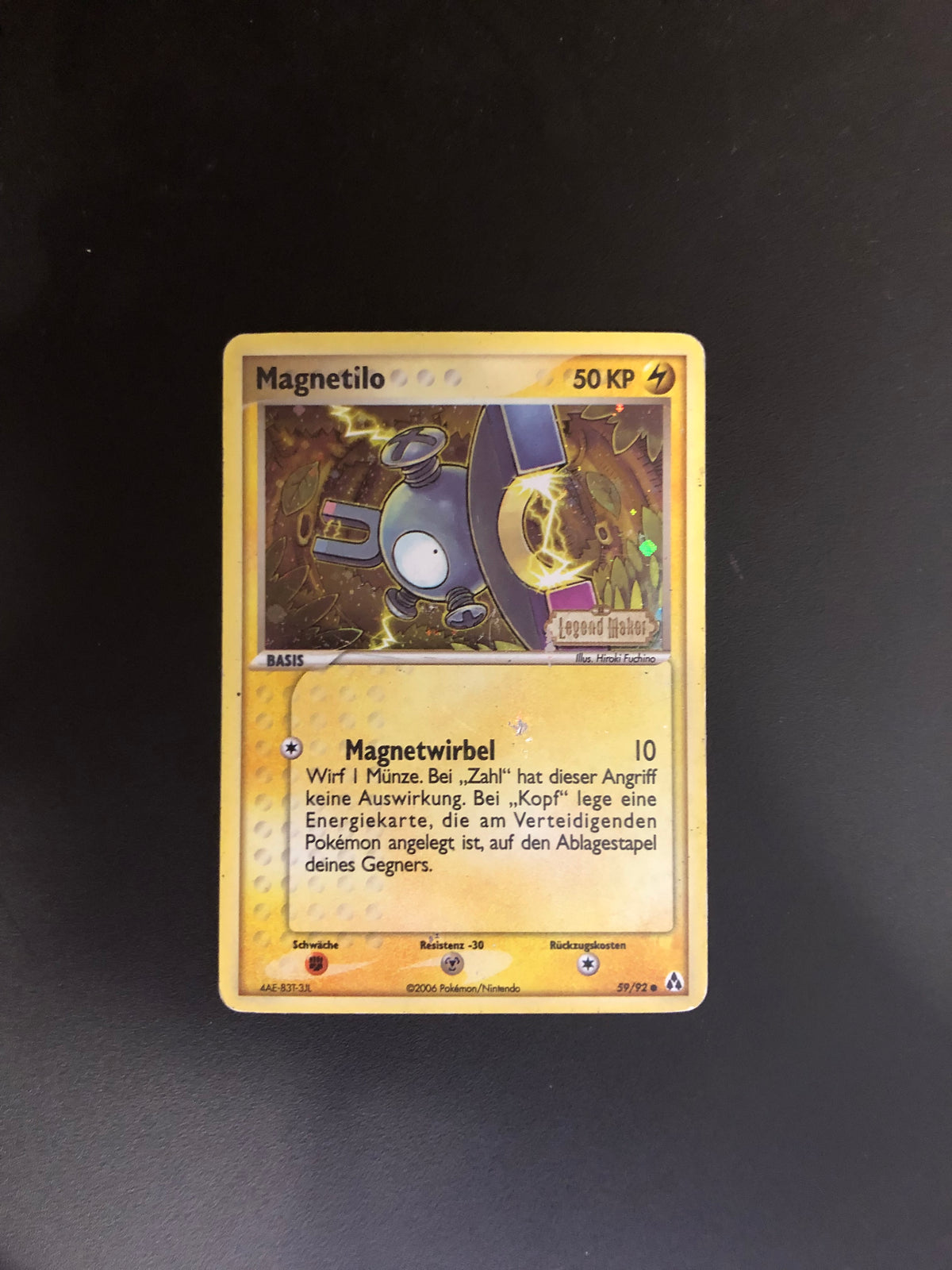 Pokemon Karte Stamp Magnetilo 59/92 Deutsch