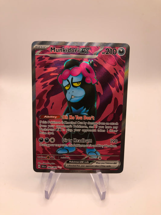 Pokemon Karte Fullart EX Munkidori 83/64 Englisch