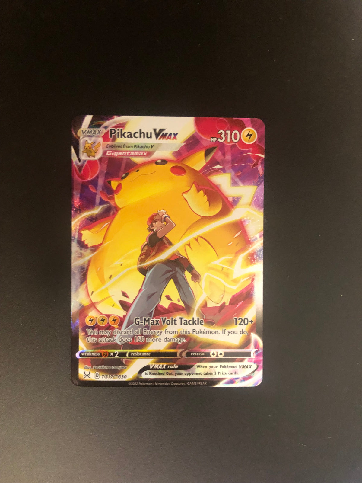 Pokemon Karte Vmax Alt-Art Pikachu TG17/TG30 Englisch