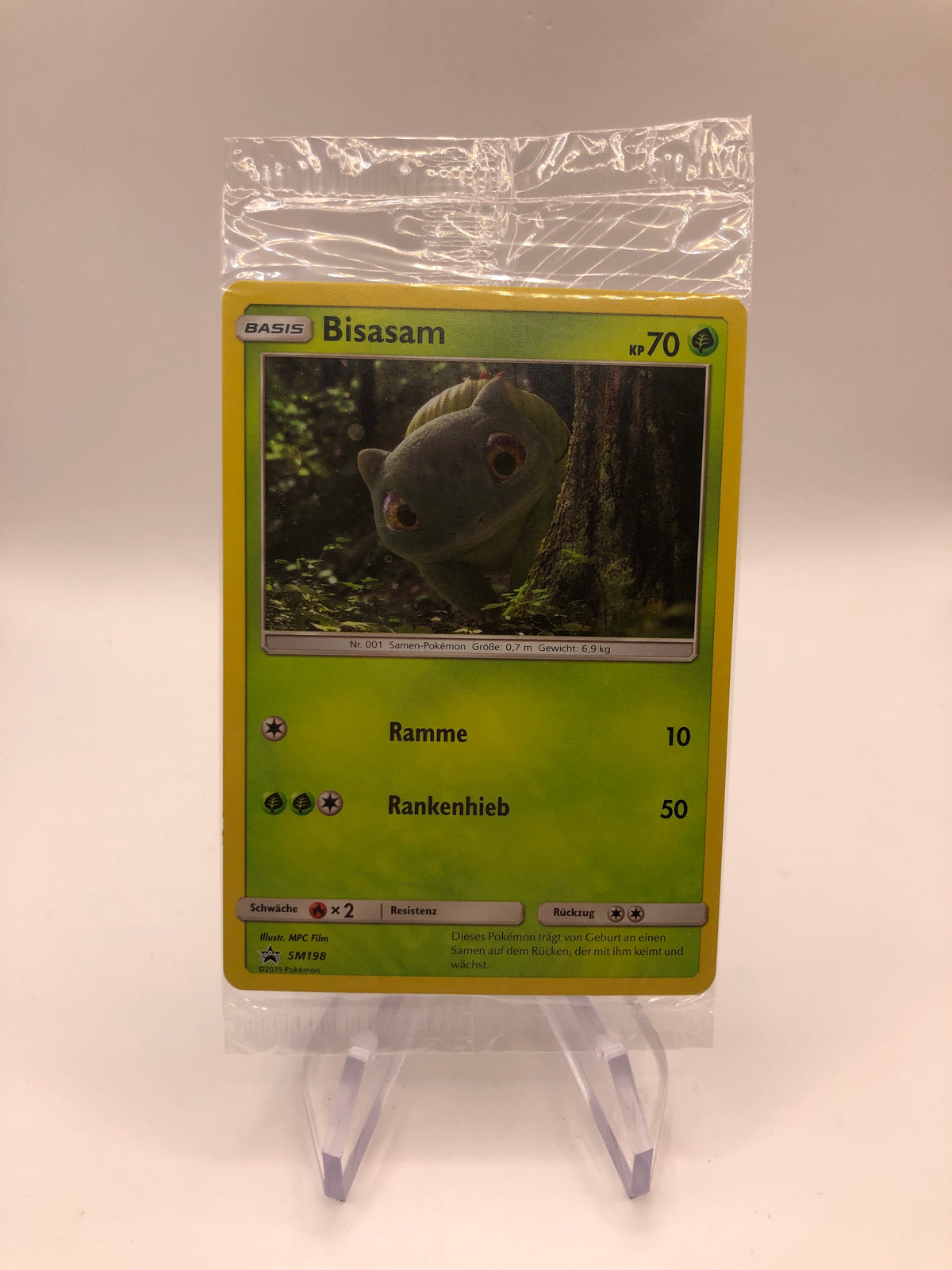Pokemon Karte OVP Promo Bisasam SM198 Deutsch