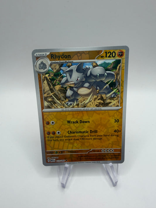Pokemon Karte Reverse 151 Rizeros 112/165 Englisch