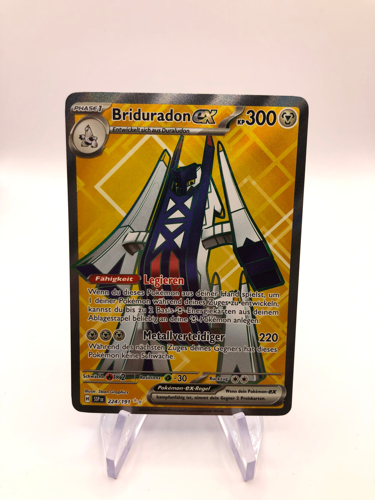 Pokemon Karte EX Fullart Briduradon 224/191 Deutsch