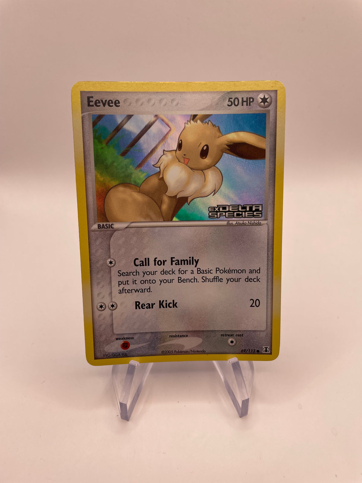 Pokemon Karte Stamp Evoli 69/113 Englisch