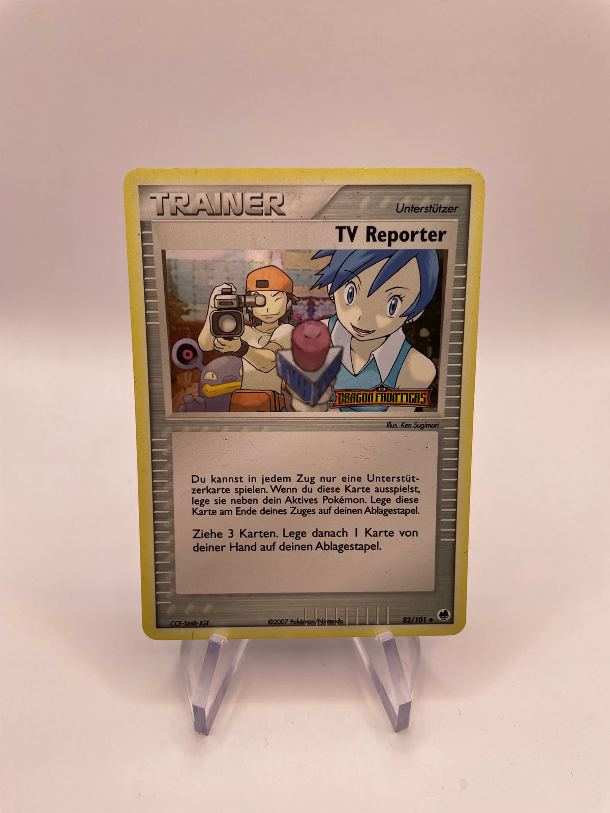 Pokemon Karte Stamp TV Reporter 82/101 Deutsch