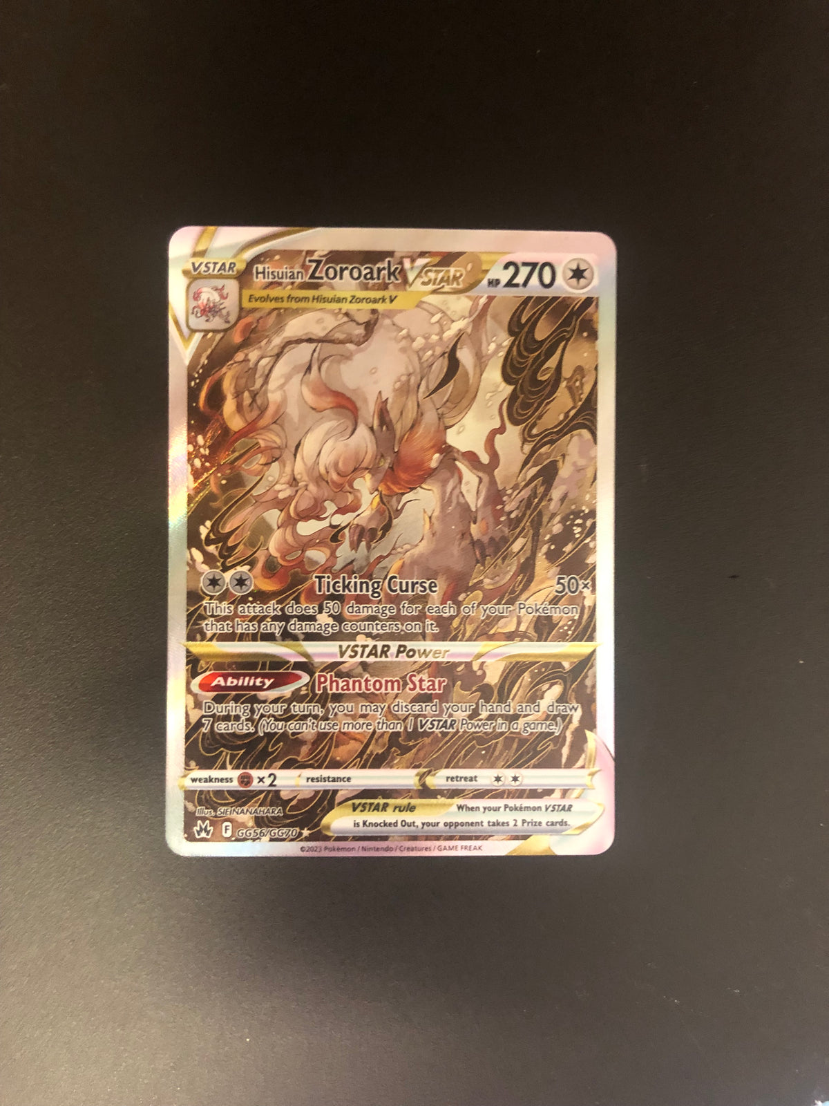 Pokemon Karte Vstar Zoroark GG56/GG70 Englisch