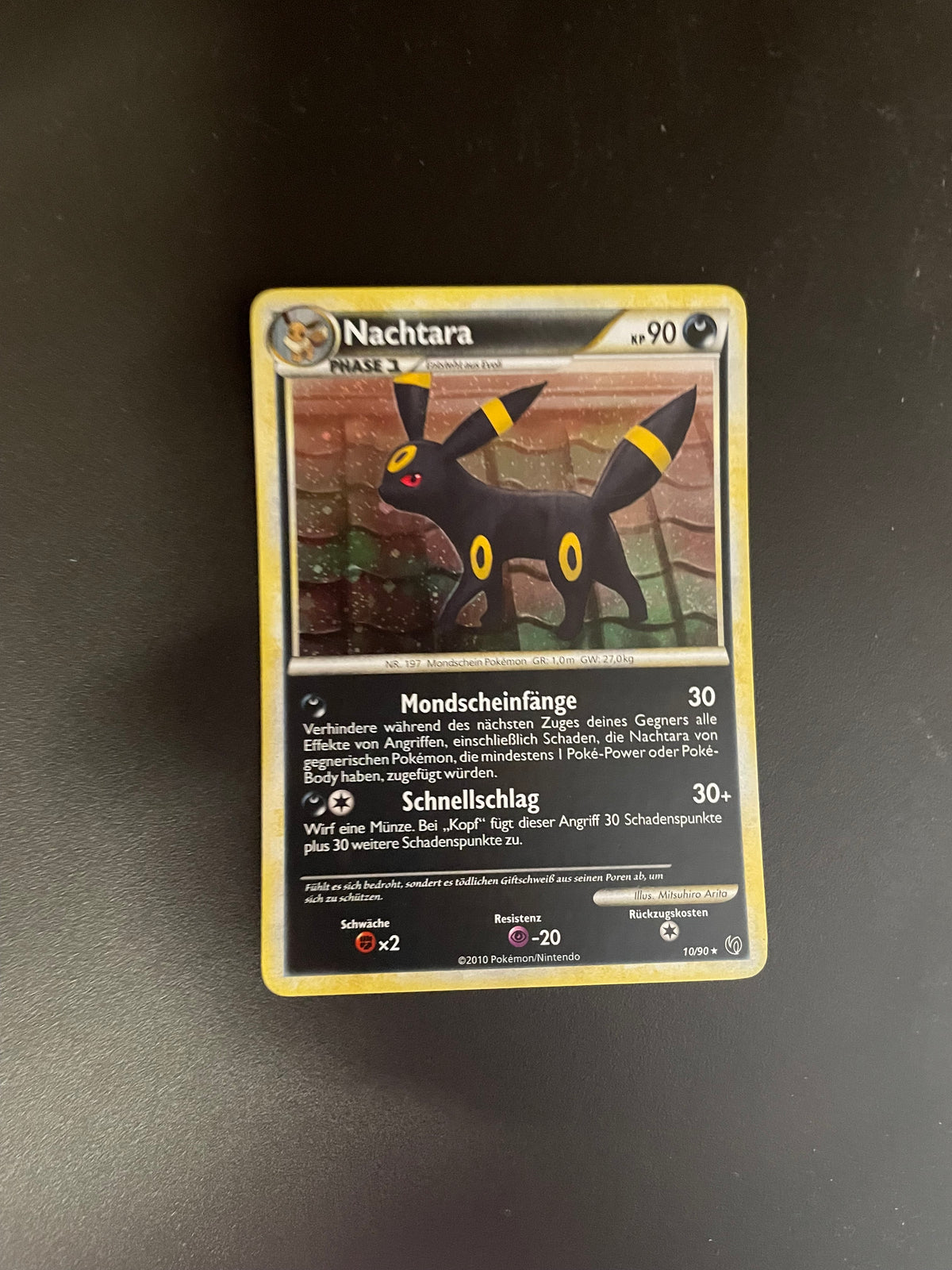 Pokemon Karte Holo Nachtara 10/90 Deutsch